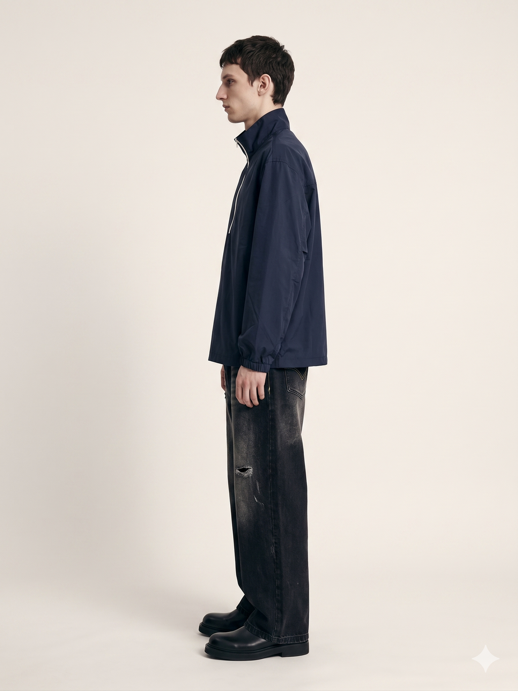 Quarter zip boxy fit