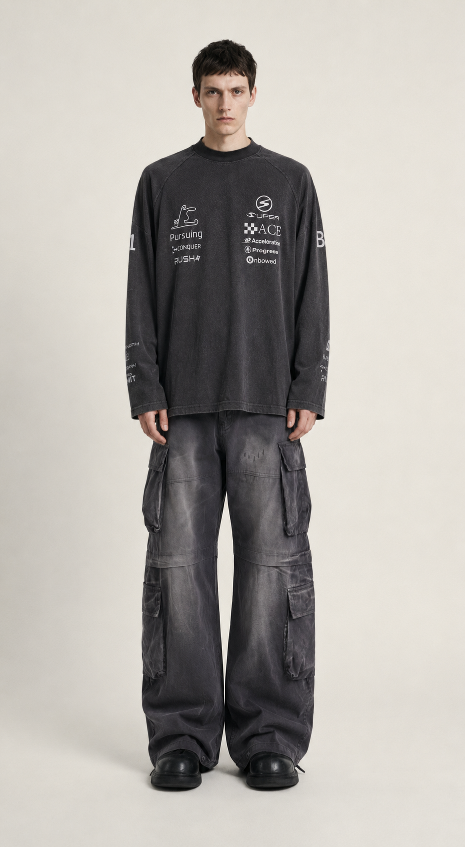 Washed black long sleeve