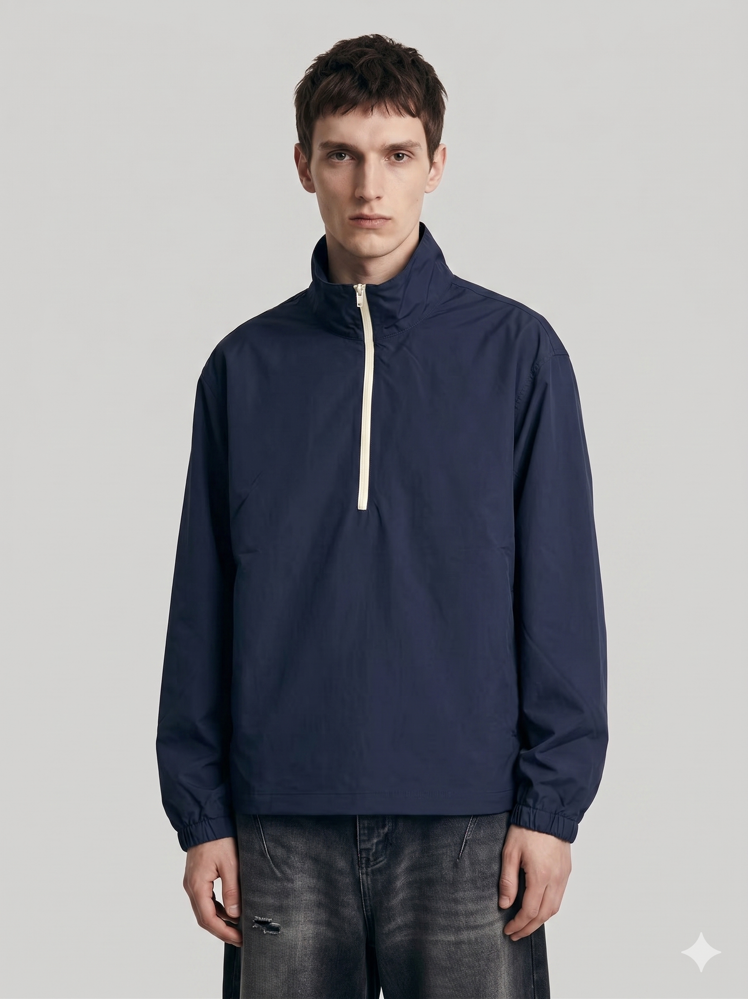 Quarter zip boxy fit