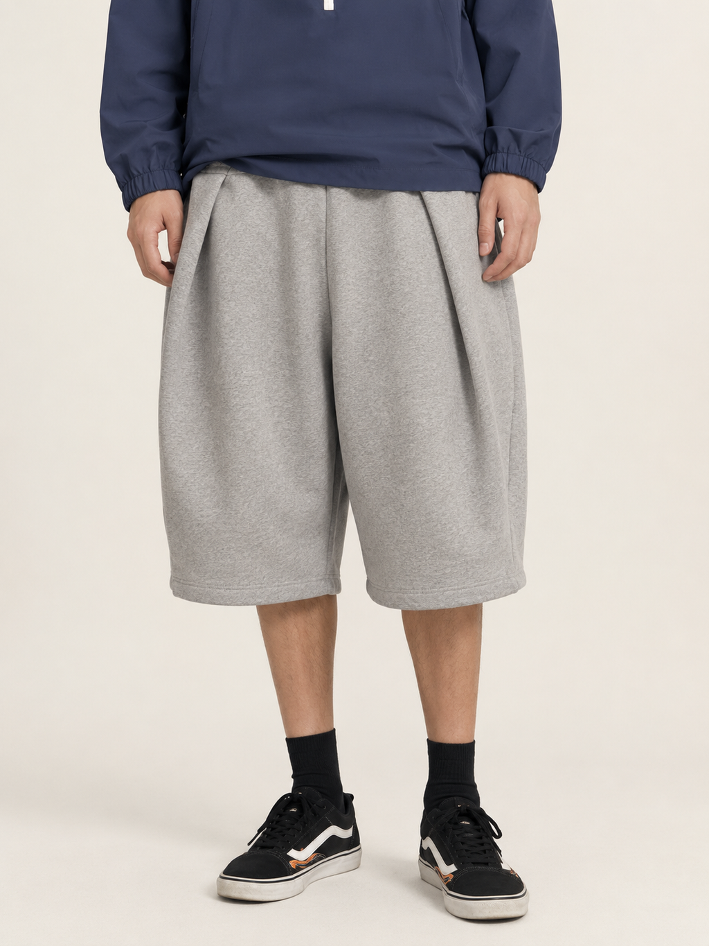 Pleated shorts