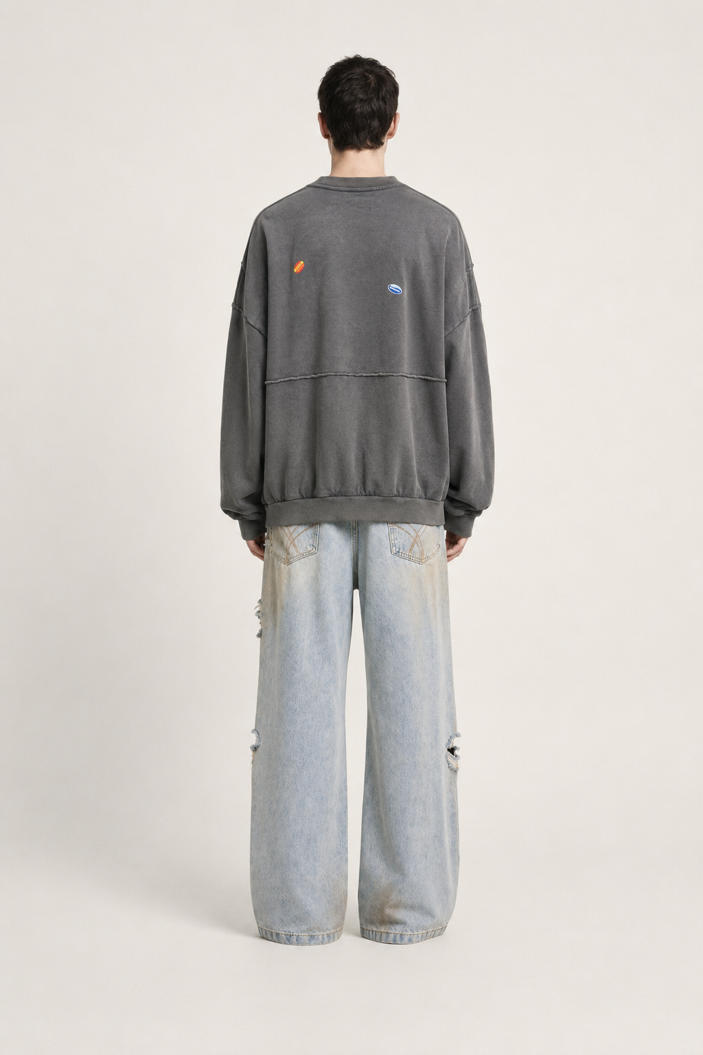 Distressed Oversized Fit Denim