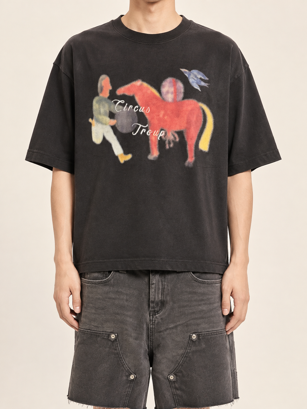 Circus Troupe Washed Oversized Tee