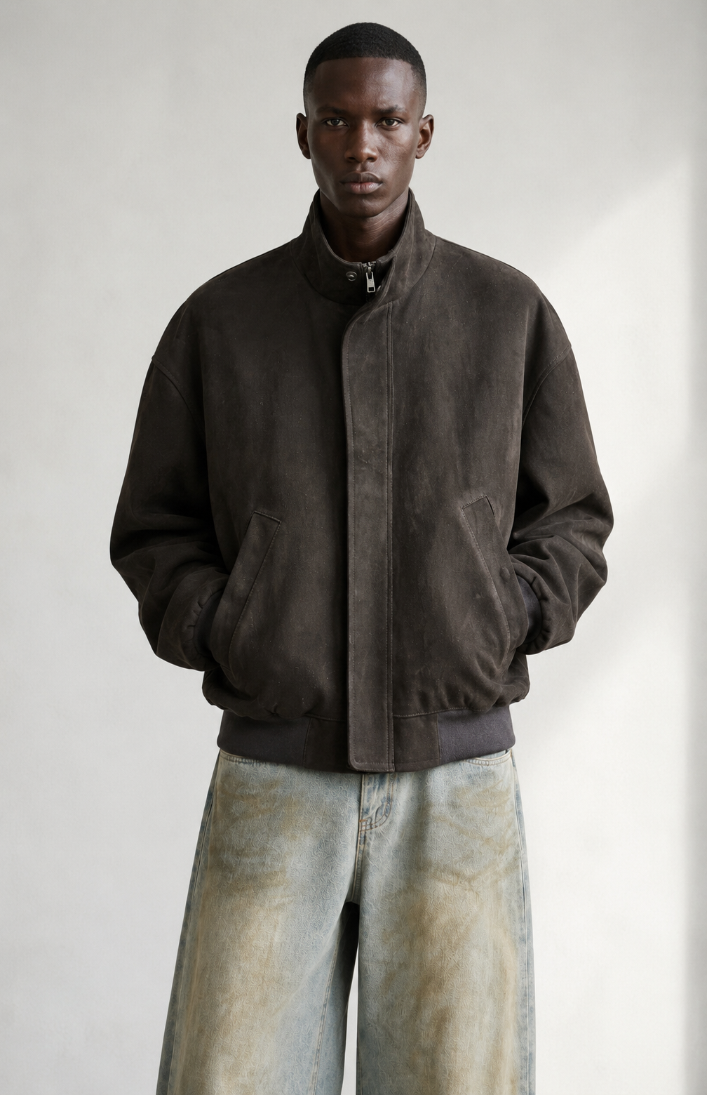 Leather Harrington Jacket