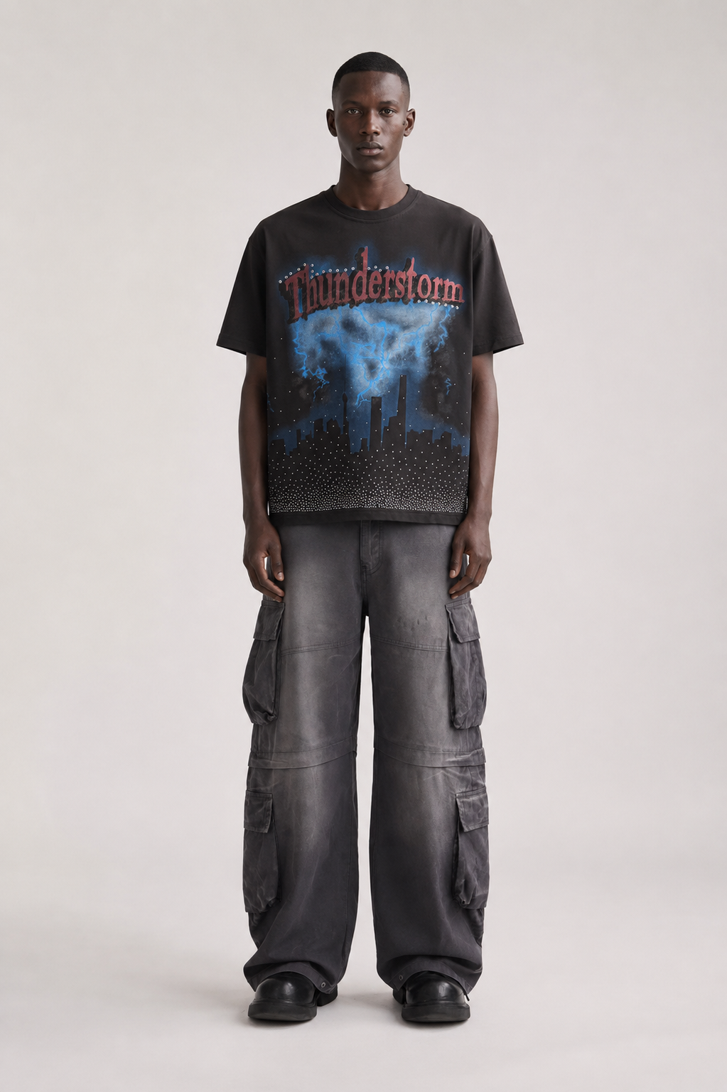 Thunderstorm Rhinestone Slim Tee