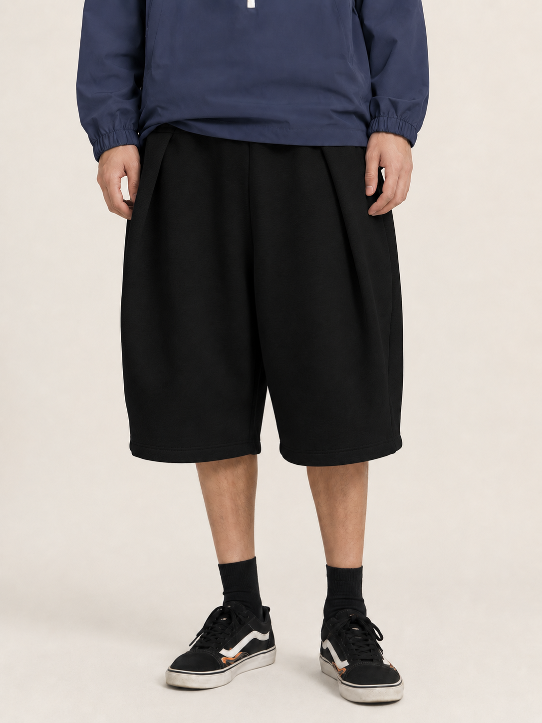 Pleated shorts